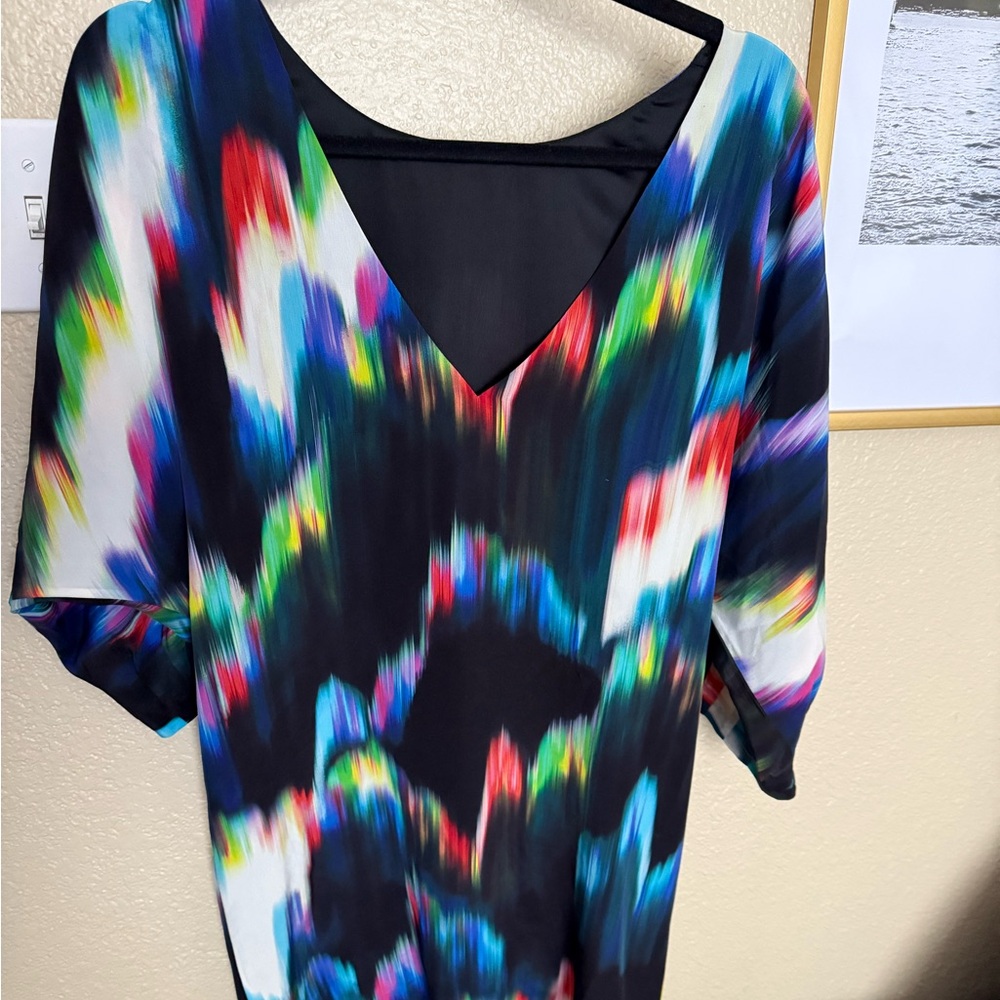 Trina Turk silk watercolor dress